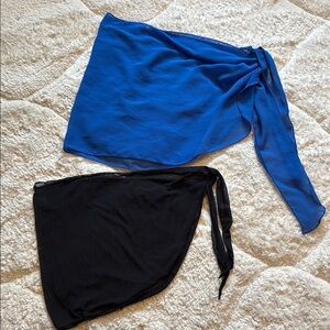 Blue and Black Sarong Skirts Size Large